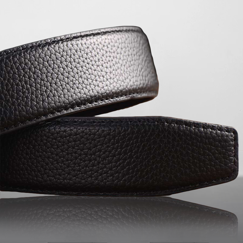 Vanguard Split Leather Belt With Bull Buckle