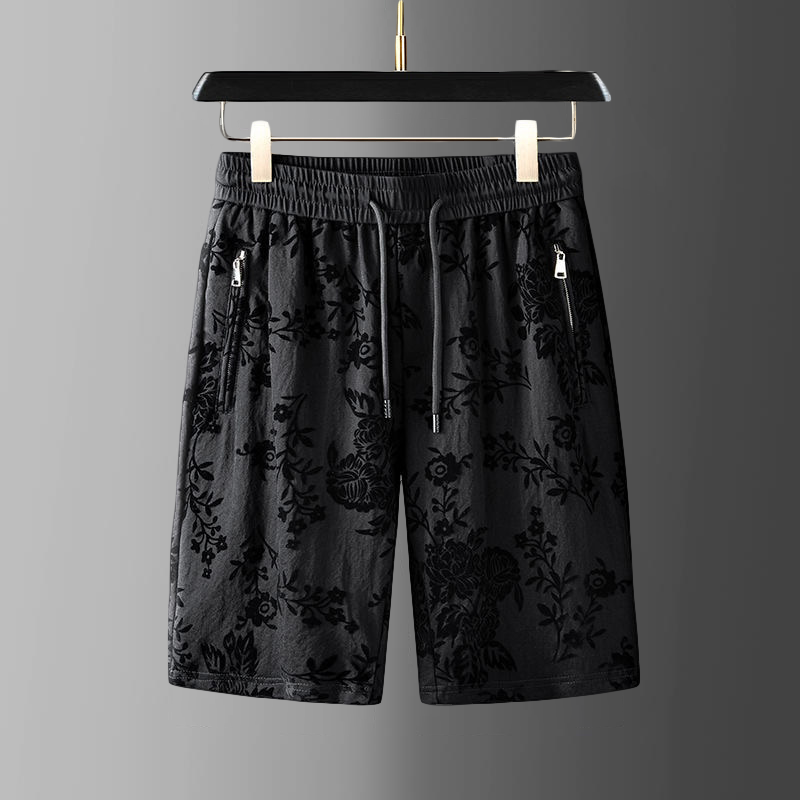 Hudson Polyester Spandex Embroidered Shorts