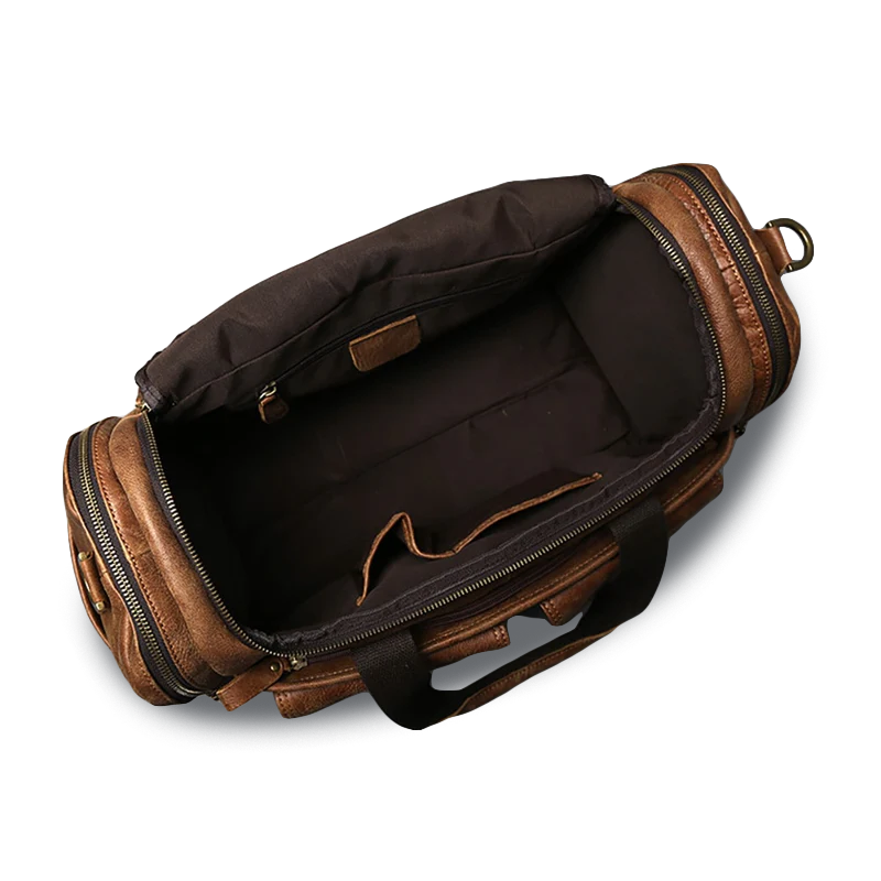 Ashford Genuine Leather Weekender Duffle Bag