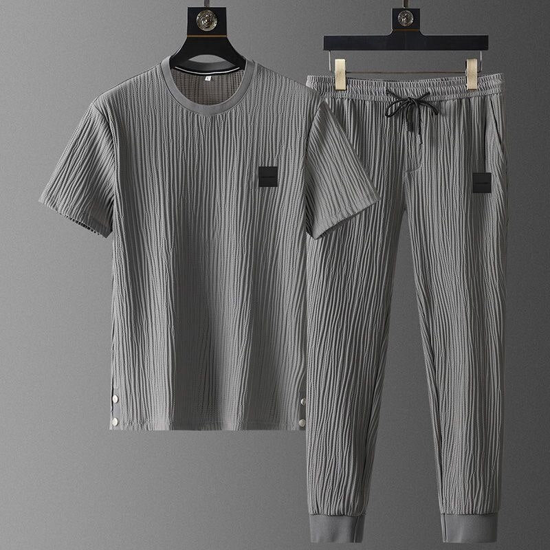 Harbor Cotton Blend Short-Sleeve Jogger Set