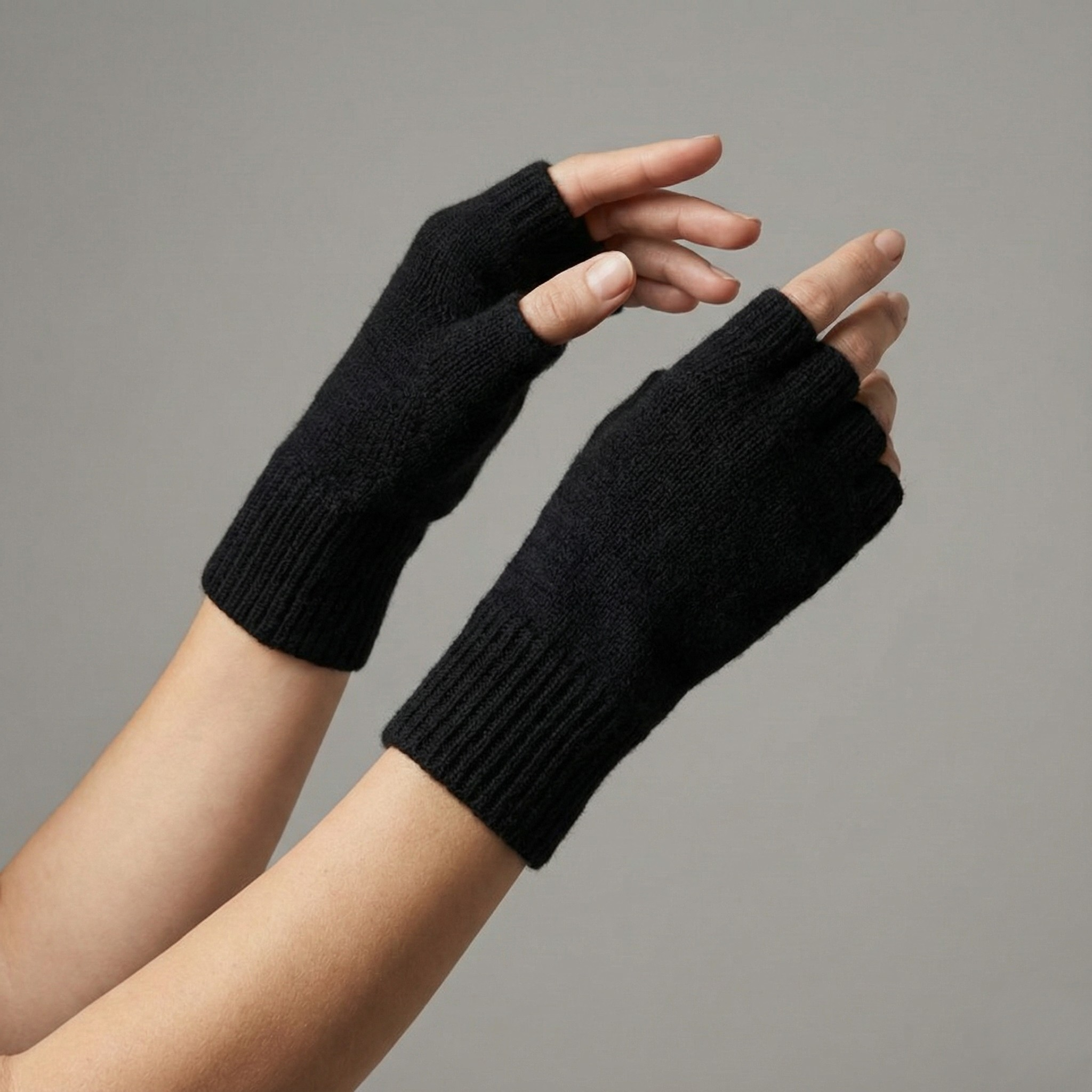 Aspen Open-Finger Cashmere Gloves