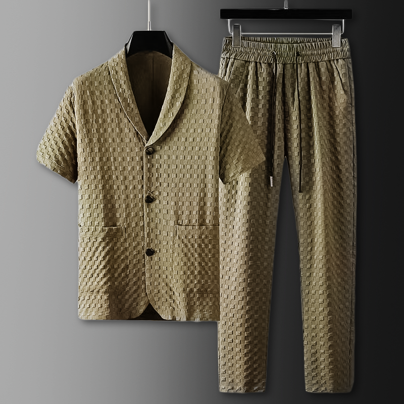 Blythe Cotton Waffle-Weave Leisure Set