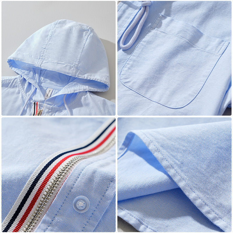 Cassian Linen-Cotton Hooded Shirt