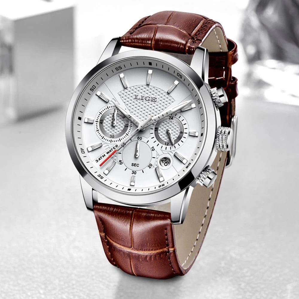 Halden Leather Chronograph Watch