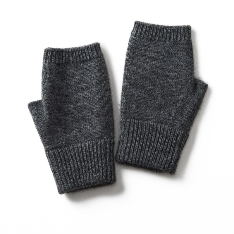 Aspen Open-Finger Cashmere Gloves