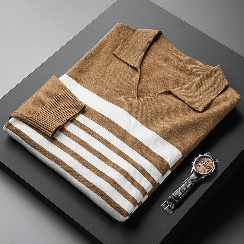 Ashford Barré Stripe Polo Sweater