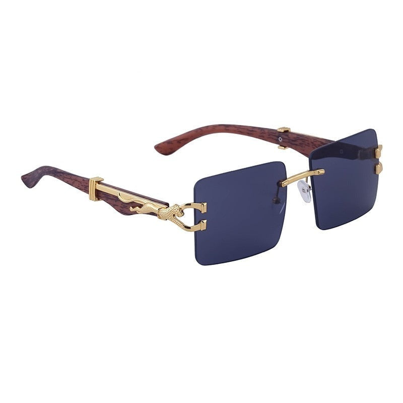 Valdero Rimless Tiger Temple Sunglasses