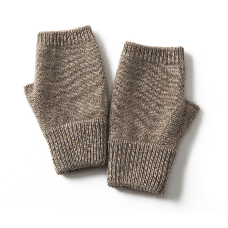 Aspen Open-Finger Cashmere Gloves
