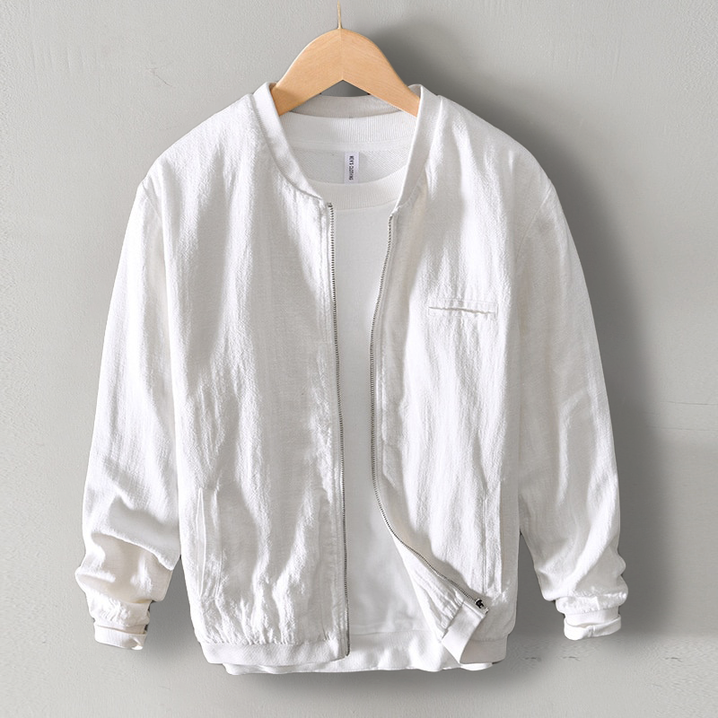 Gellini Linen-Cotton Zipper Jacket