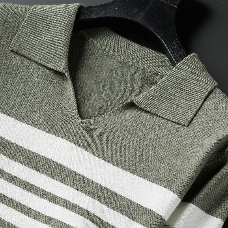 Ashford Barré Stripe Polo Sweater