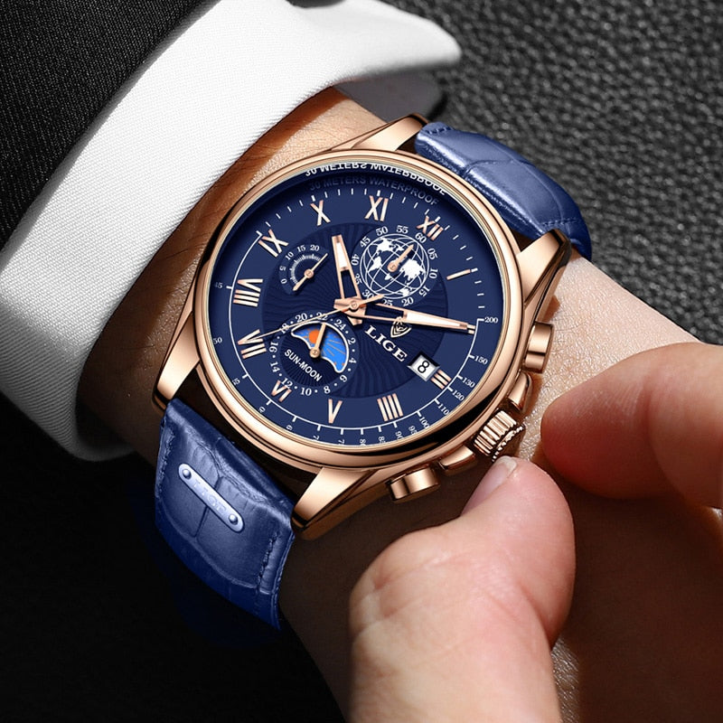 Ashford Leather Chronograph Watch
