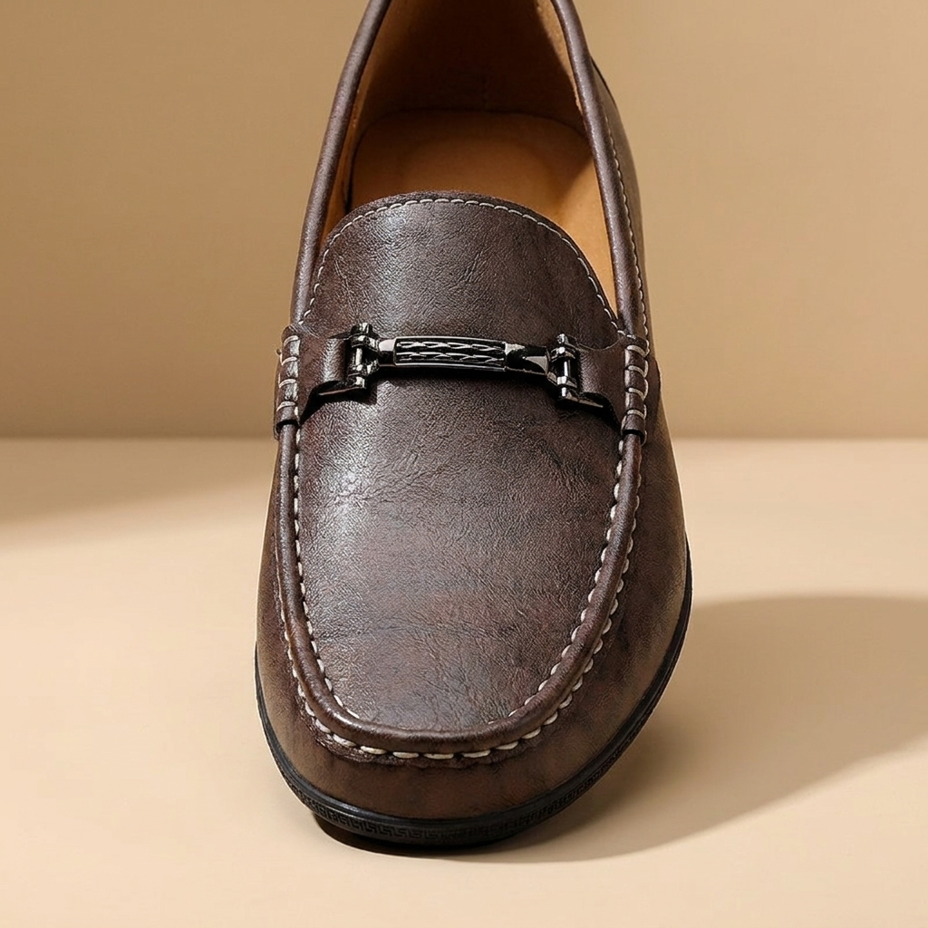 Orion Leather Men's Loafers — Brown
