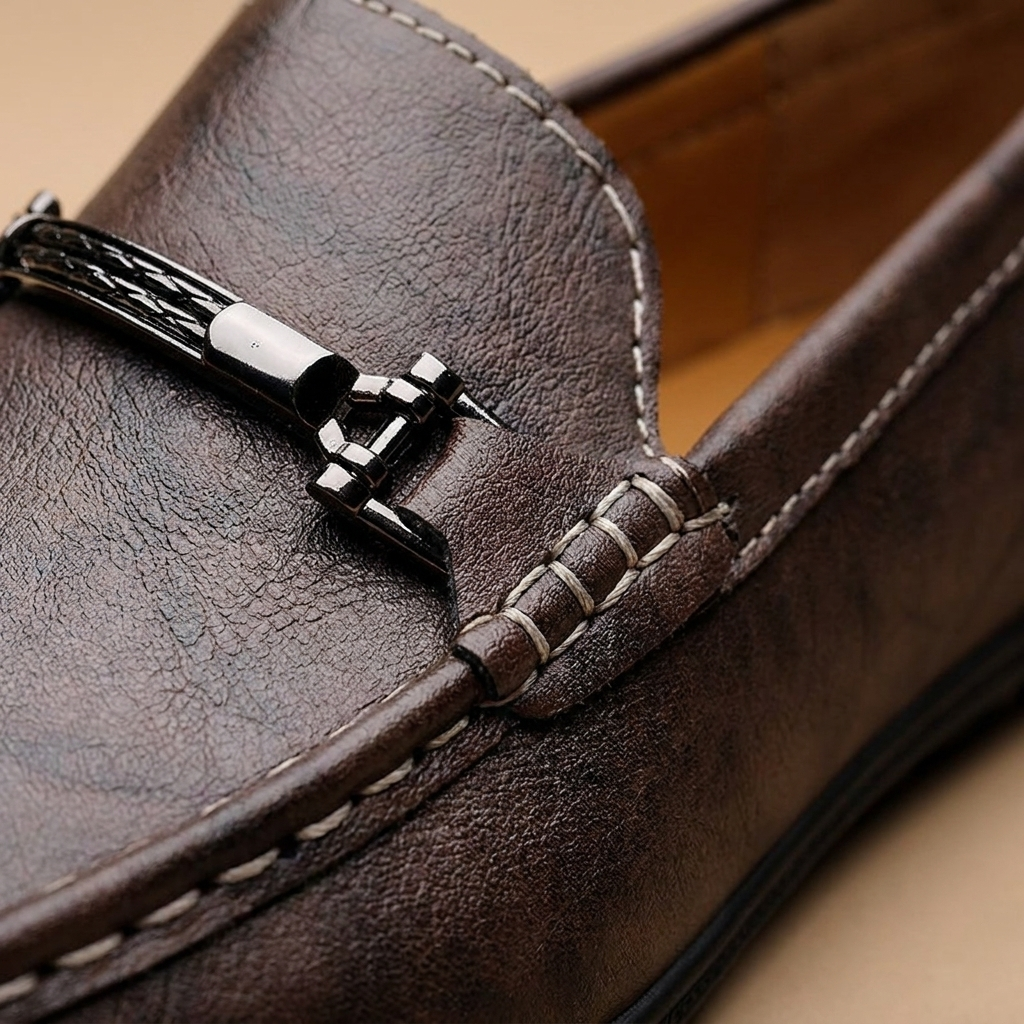 Orion Leather Men's Loafers — Brown